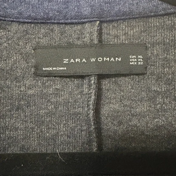 Zara Blue Blazer with Black Accents - Picture 3 of 6